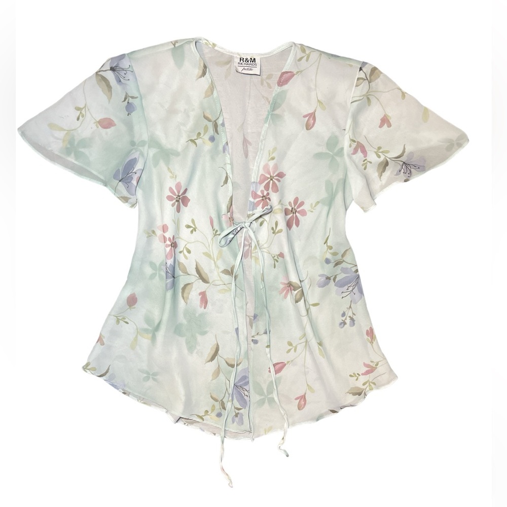Girly Vintage R&M Richards sheer shawl cardigan